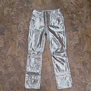 High-waisted Vintage Slim Silver Gap Pants